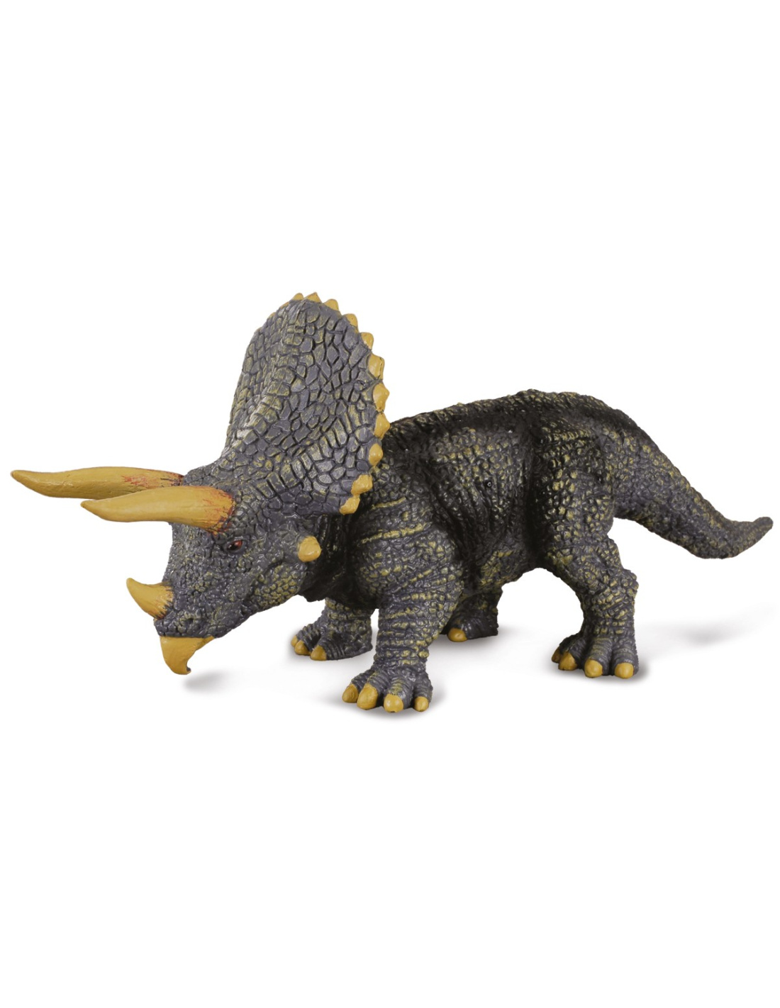 Doudou Peluche Dinosaure Tricératops - Taille 28 Cm, Marron, Pour Enfants