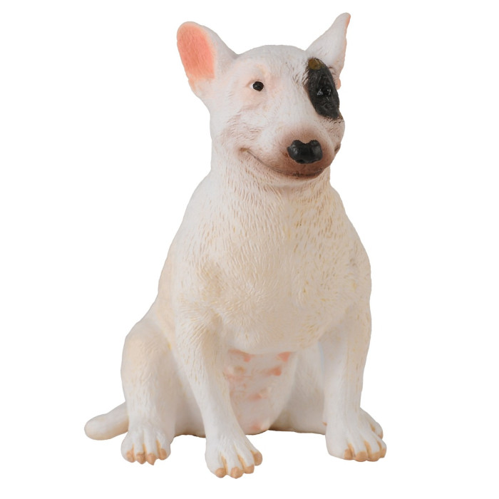 Figurine Chienne Bull Terrier Assise CollectA | Représentation Authentique de la Race