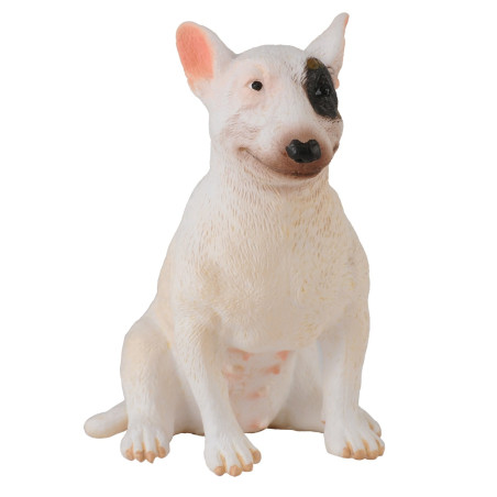 Figurine Chienne Bull Terrier Assise CollectA | Représentation Authentique de la Race