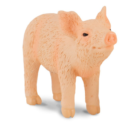 Figurine cochonnet flairant Collecta - Les animaux de la ferme 88344 | Jouet éducatif réplique réaliste