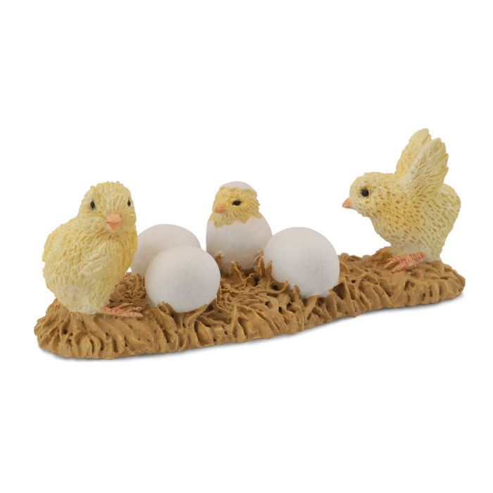 Figurine poussins eclorants Collecta - Les animaux de la ferme 88480 | Jouet éducatif réplique réaliste
