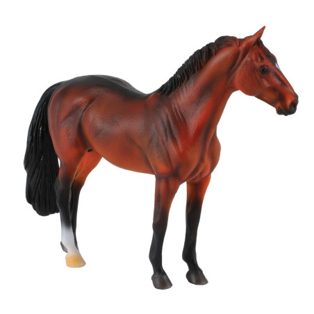 Figurine cheval étalon hanovrien alezan Collecta 88431 | Jouet Montessori éducatif réplique réaliste