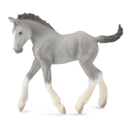 Figurine Poulain Shire Collecta 88575 | Jeune Cheval Gris