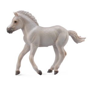Figurine cheval fjord poulain gris Collecta 88633 | Jouet Montessori éducatif réplique réaliste