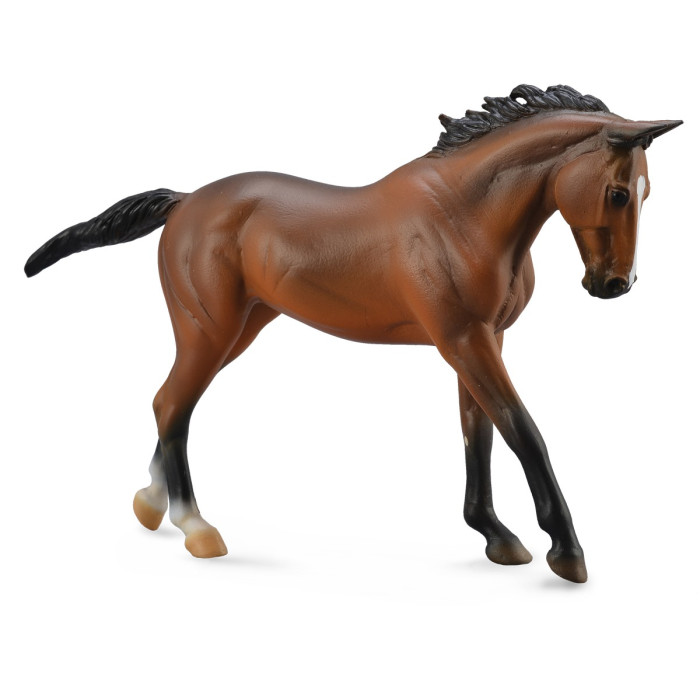 Figurine cheval jument pur sang bai Collecta 88634 | Jouet Montessori éducatif réplique réaliste
