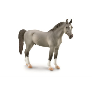 Figurine cheval étalon marwari gris Collecta 88877 | Jouet Montessori éducatif réplique réaliste