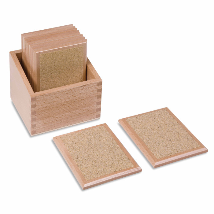 Tablettes de gradation toucher rugueux  Montessori - Nienhuis  Montessori 001400 - Matériel pédagogique