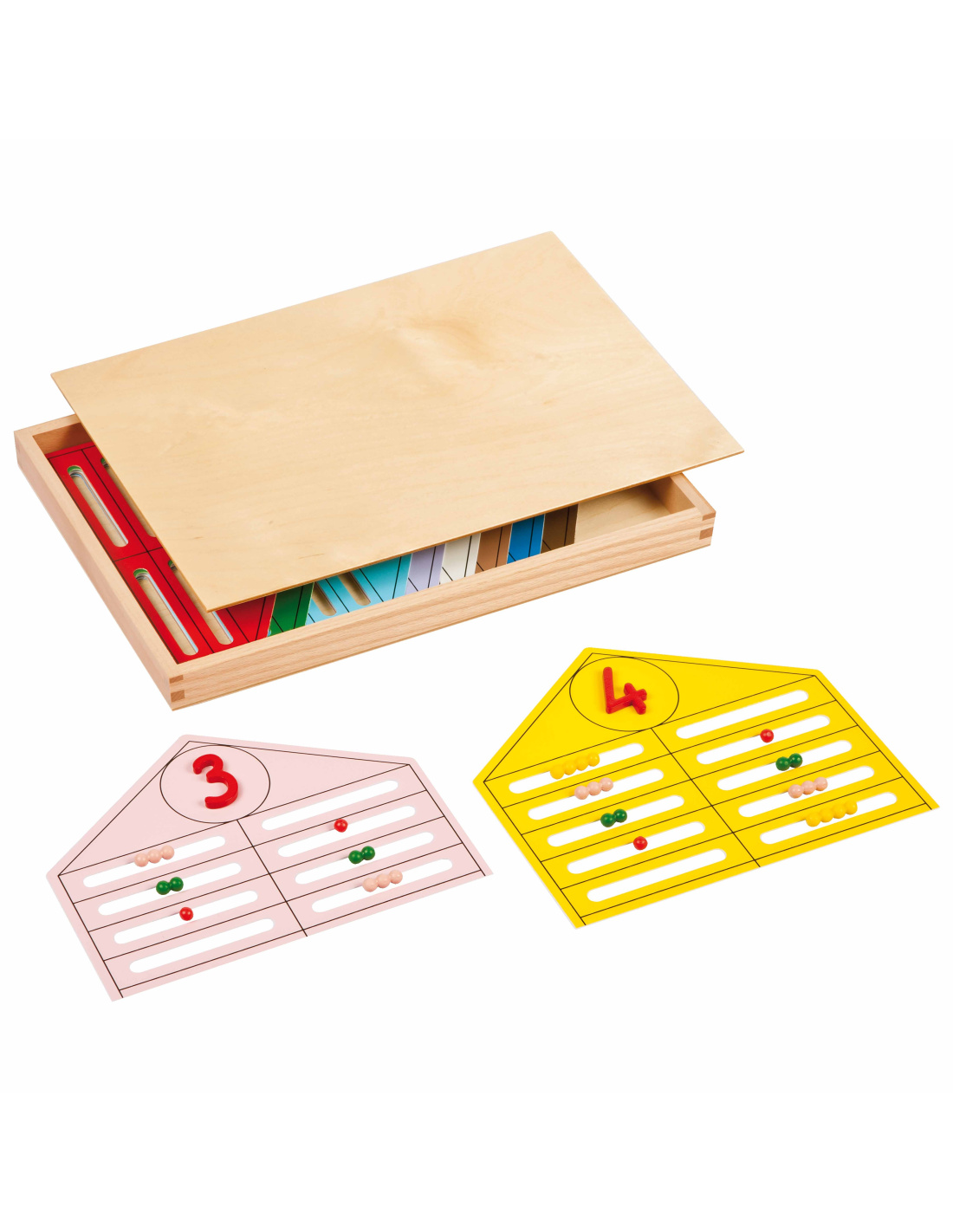 Carré de 100 en Perles Dorées Connectées | Matériel Mathématiques Montessori