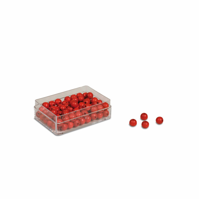 Perles Rouges : Lot de 100 | Nienhuis Montessori - Certifiées AMI