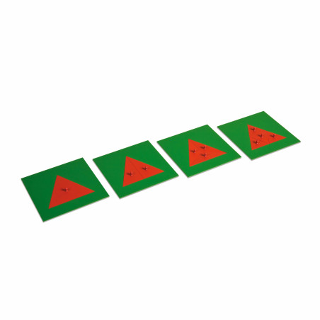 Triangles métalliques (4) Montessori - Nienhuis  Montessori 011600 - Matériel pédagogique
