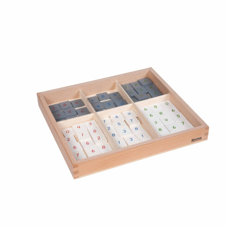 Jetons de nombres pour échiquier - damier - boulier doré Montessori - Nienhuis  Montessori 0138B0 - Matériel pédagogique