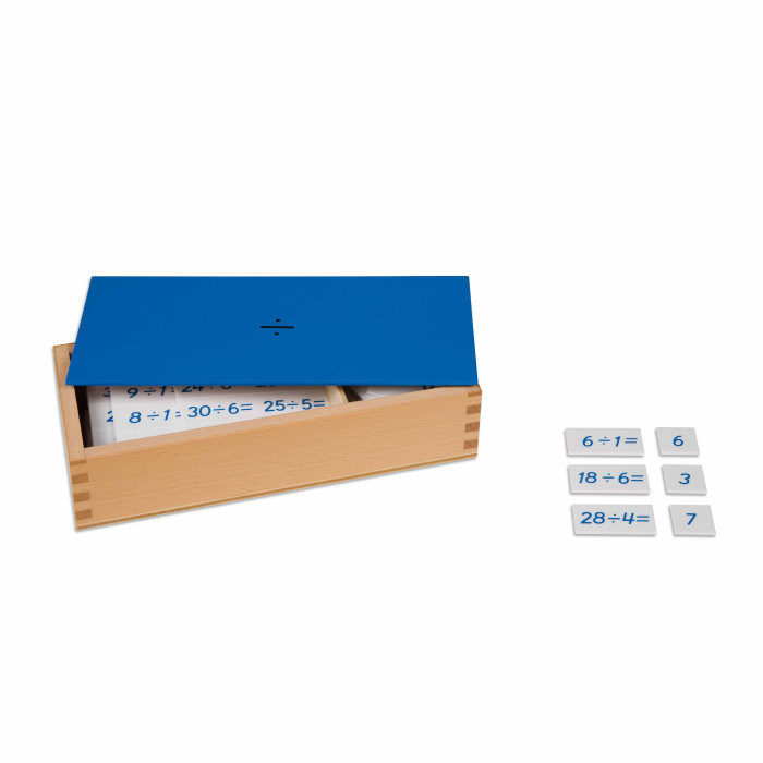 Boite des équations de division Montessori - Nienhuis  Montessori 014901 - Matériel pédagogique