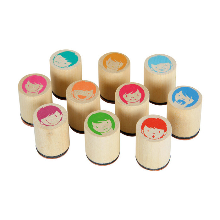 Tampons Émotions Enfant Set 10 - Expression Créative