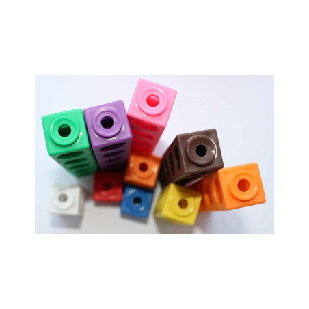 Cubes multidirectionnels à clipser (2cm) - Lot de 100 pces - Matériel Pédagogique méthode de Singapour