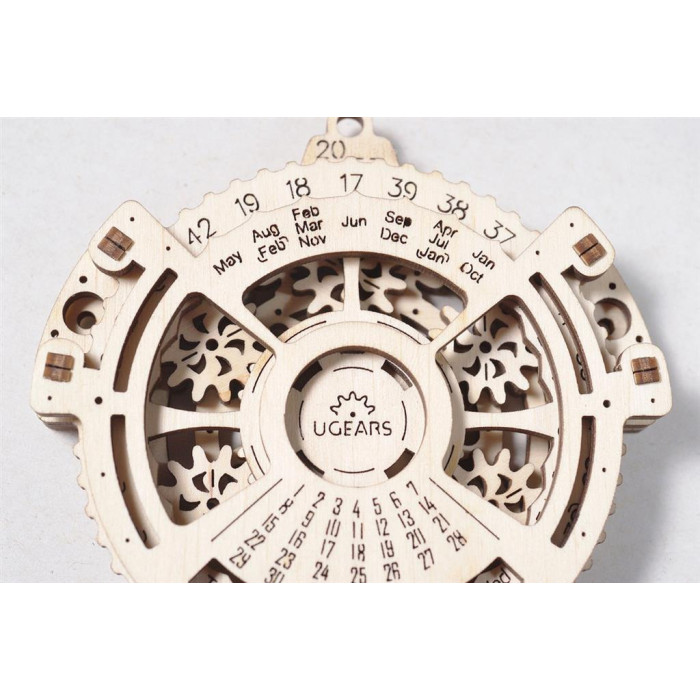 Puzzle 3D mécanique en bois navigateur du date - 21 pièces Ugears - Matériel éducatif