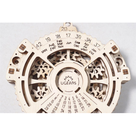 Puzzle 3D mécanique en bois navigateur du date - 21 pièces Ugears - Matériel éducatif