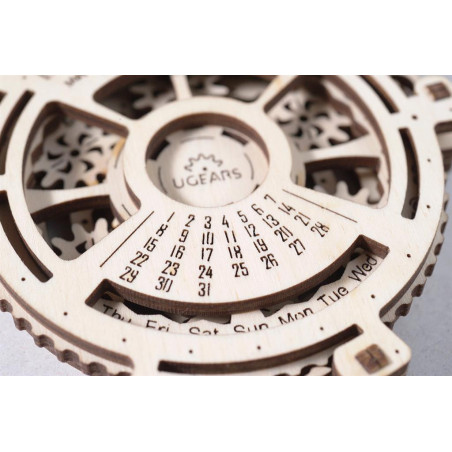 Puzzle 3D mécanique en bois navigateur du date - 21 pièces Ugears - Matériel éducatif
