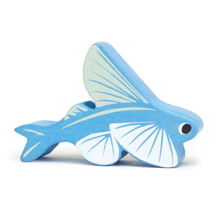 Figurine Poisson volant Tender Leaf - Jouet en bois - Animal marin