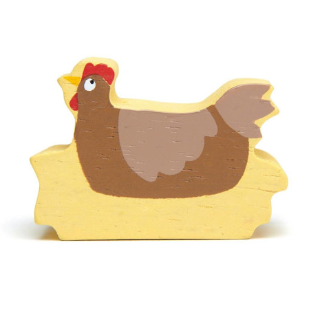 Figurine Poulette Tender Leaf - Jouet en bois - Animal de la ferme