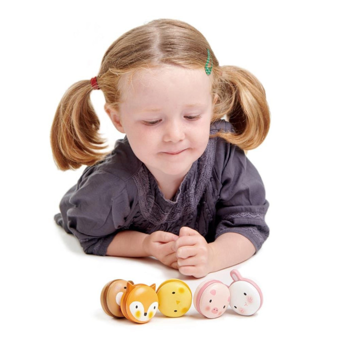 Macarons Animaux en Bois | Jouet Dinette Tender Leaf dès 2 ans