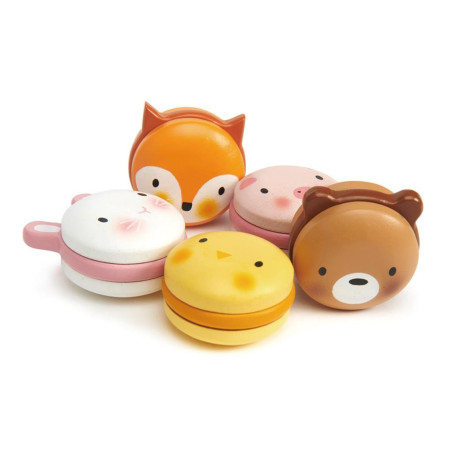Macarons Animaux en Bois | Jouet Dinette Tender Leaf dès 2 ans