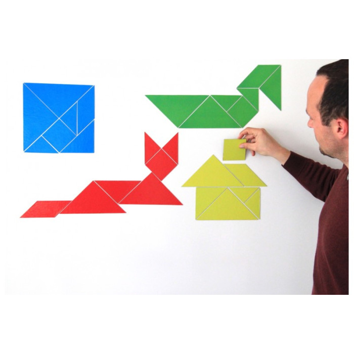 Tangram magnétique 28 pièces – géométrie et logique en classe