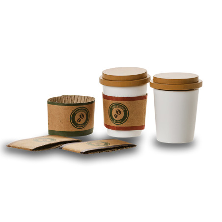Tasses à Café en Bois MaMaMeMo – Jouet d’Imitation Coffee Shop