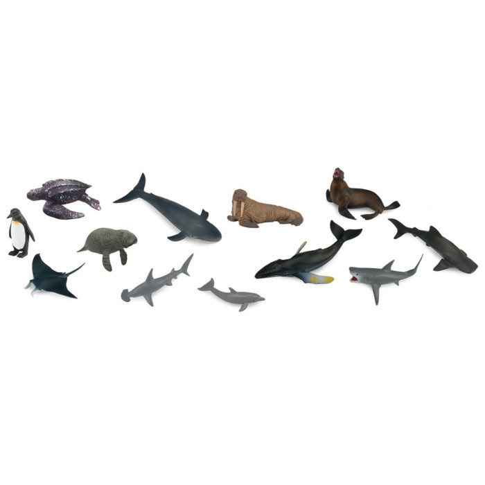 Figurines tube de 12 animaux marins - Collecta A1107