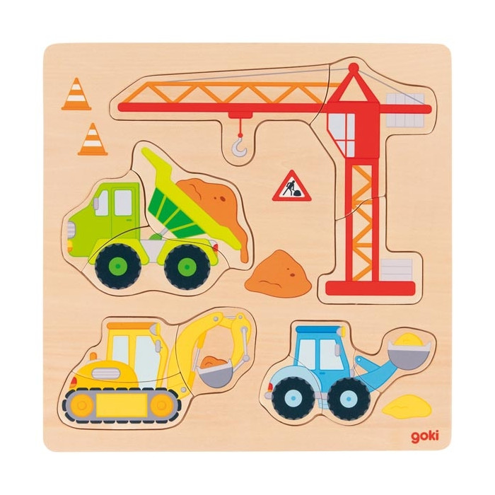 Puzzle, véhicules de chantier Goki 57439