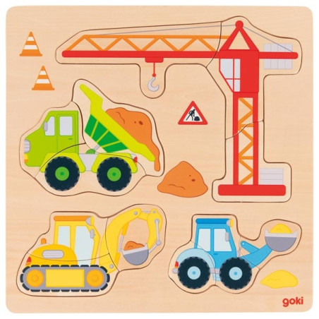 Puzzle, véhicules de chantier Goki 57439