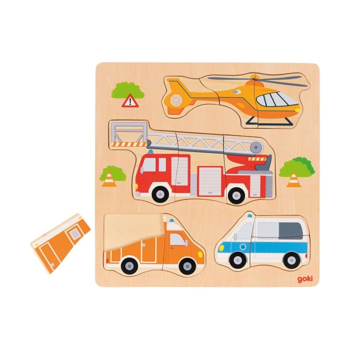 Puzzle, véhicules de secours Goki 57438 - 20pcs