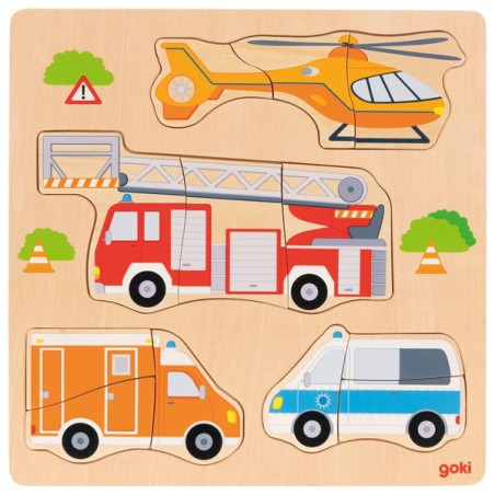 Puzzle, véhicules de secours Goki 57438 - 20pcs