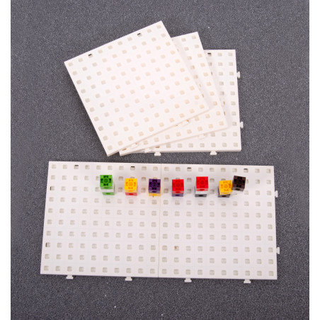 Lot de 5 planches à trous pour cubes de liaison multidirectionnel de 2 cm