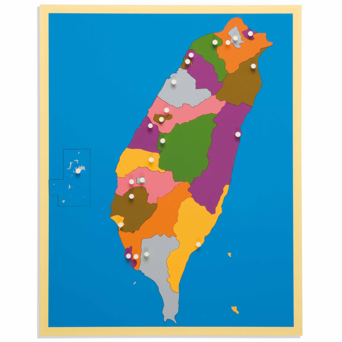 Carte-puzzle de Taïwan Montessori - Nienhuis  Montessori 024200 - Matériel pédagogique
