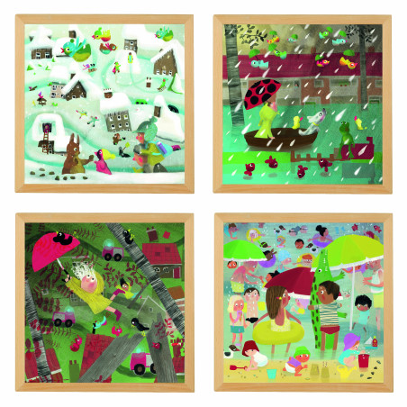 Pack 4 puzzles – Les intempéries en scène (climat & observation)