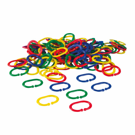 Maxi chaînons plastiques 4 couleurs assorties sac de 64 pièces - Educo E136013 - Matériel éducatif