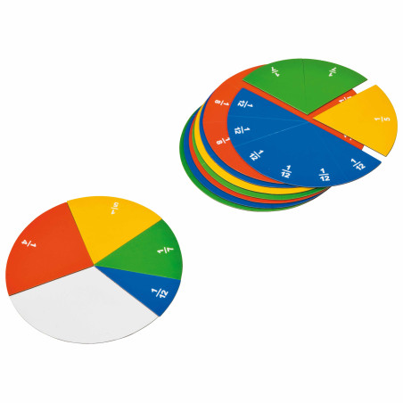 Ensemble de fractions magnétiques rond élève - Jegro 1504001 - Matériel pédagogique
