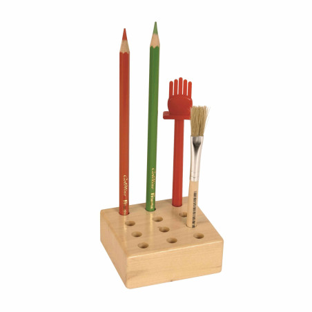 Bloc de conservation pour crayons et pinceaux 12 trous - Fournitures scolaires et bureau