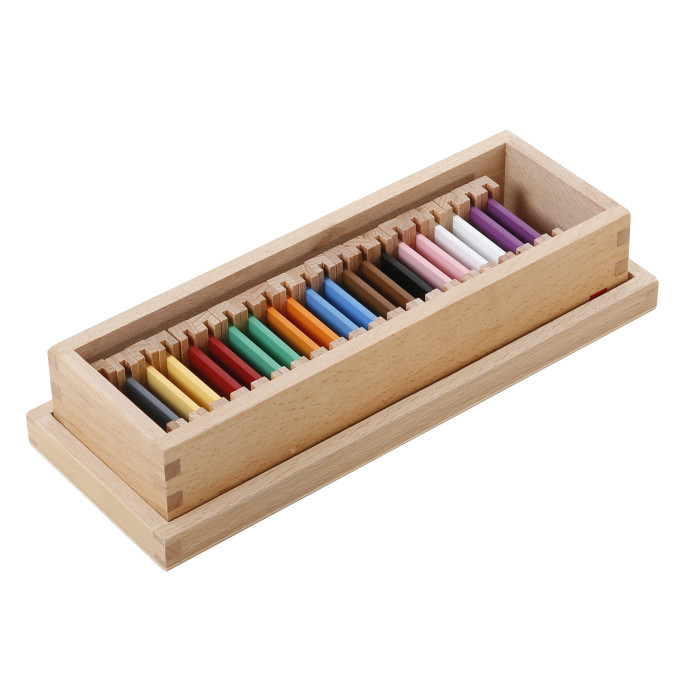 Deuxième boîte des tablettes de couleur - Matériel Montessori GAM 1MM0272