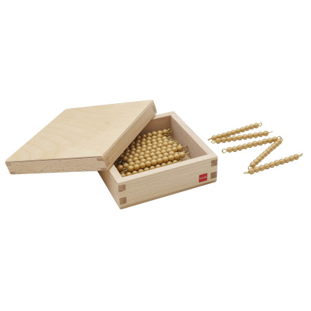 45 barres dorées de 10 w / boîte - Matériel Montessori GAM 1MM094