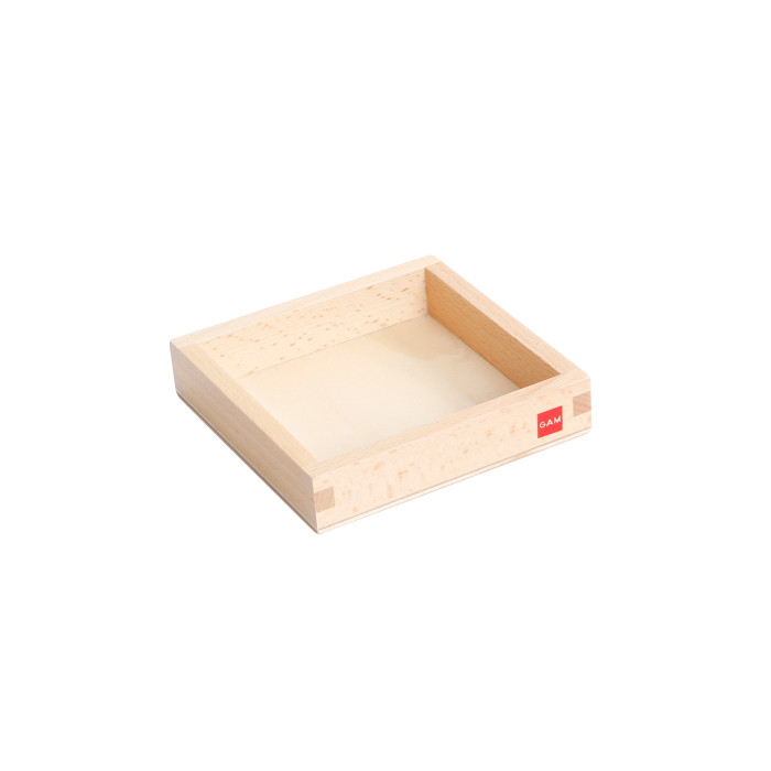Plateau en bois, petit, 11 x 11 x 2 cm - Matériel Montessori GAM 1MM0991