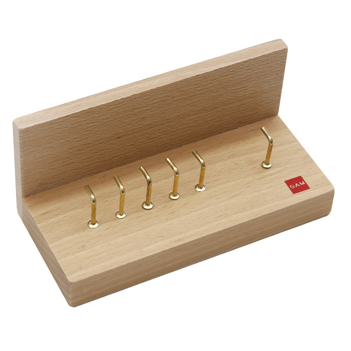 Support de rangement pour les chaines de perles dorées 100 et 1000 Montessori GAM 1MM1083