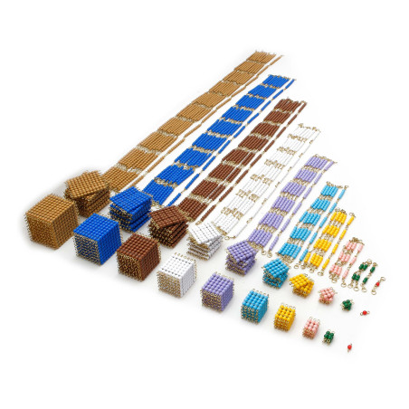 Perle Matériel: cubes, carrés, chaînes - Matériel Montessori GAM 1MM1111