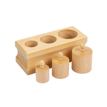 Encastrements Solides Montessori Bloc 1 - Discrimination Visuelle 0-3 ans