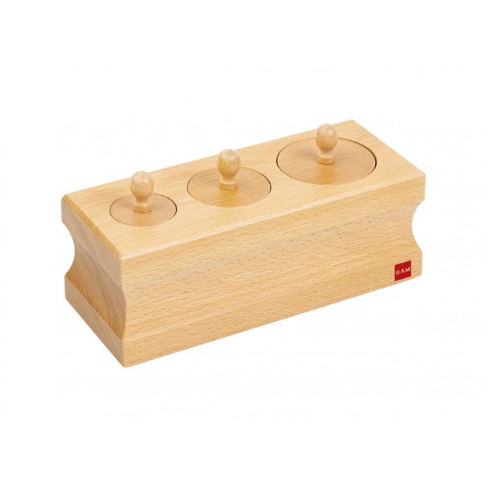 Encastrements Solides Montessori Bloc 1 - Discrimination Visuelle 0-3 ans