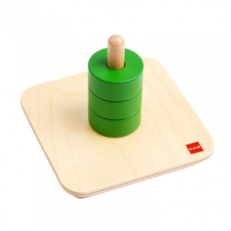 Disques sur tige verticale - Matériel Montessori GAM 1MM282