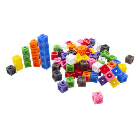 Cubes multidirectionnels à clipser (2cm) - Lot de 100 pces - Matériel Pédagogique méthode de Singapour
