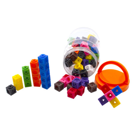 Cubes multidirectionnels à clipser (2cm) - Lot de 100 pces - Matériel Pédagogique méthode de Singapour