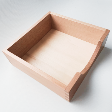 Petit plateau en bois pour papier et formes à dessin métalliques Montessori - LesMinis