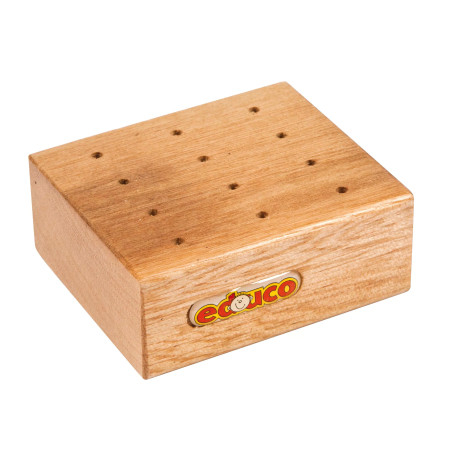 Rangement pour 12 poinçons en bois naturel | Accessoire de rangement pratique pour les élèves